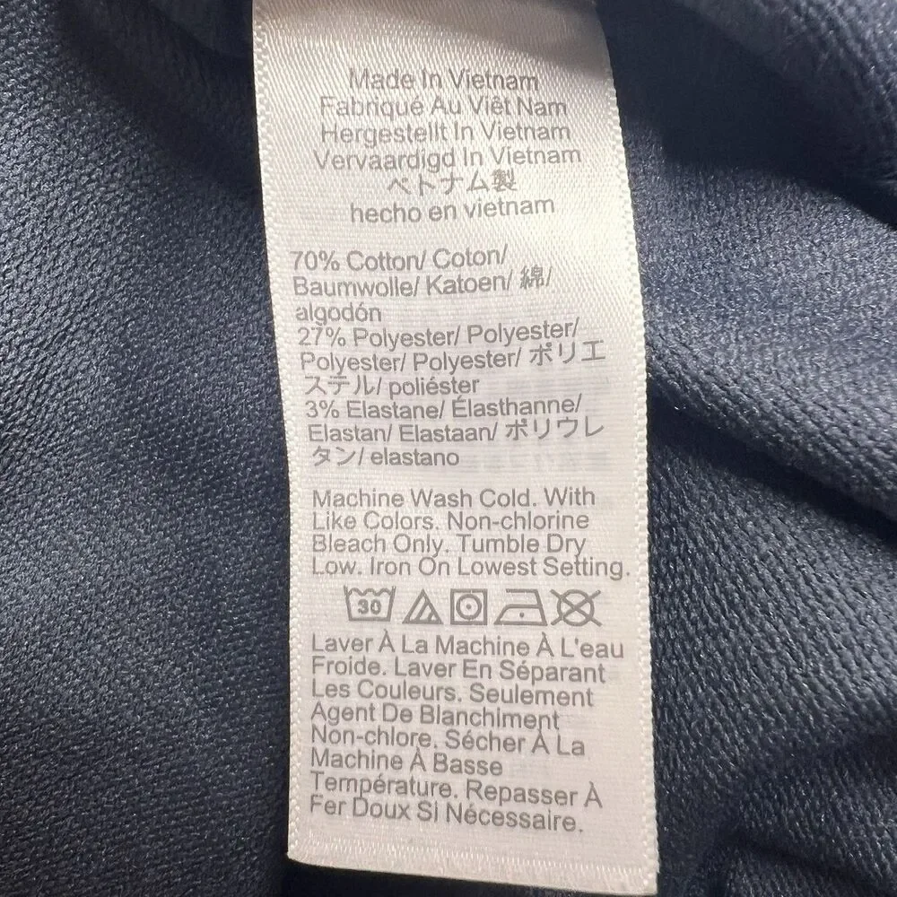 J.Crew Performance Quarter Zip Long Sleeve Stretch Size M Blue Pullover